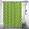 Green Bamboo Print Premium Shower Curtain