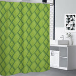 Green Bamboo Print Premium Shower Curtain