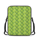 Green Bamboo Print Rectangular Crossbody Bag