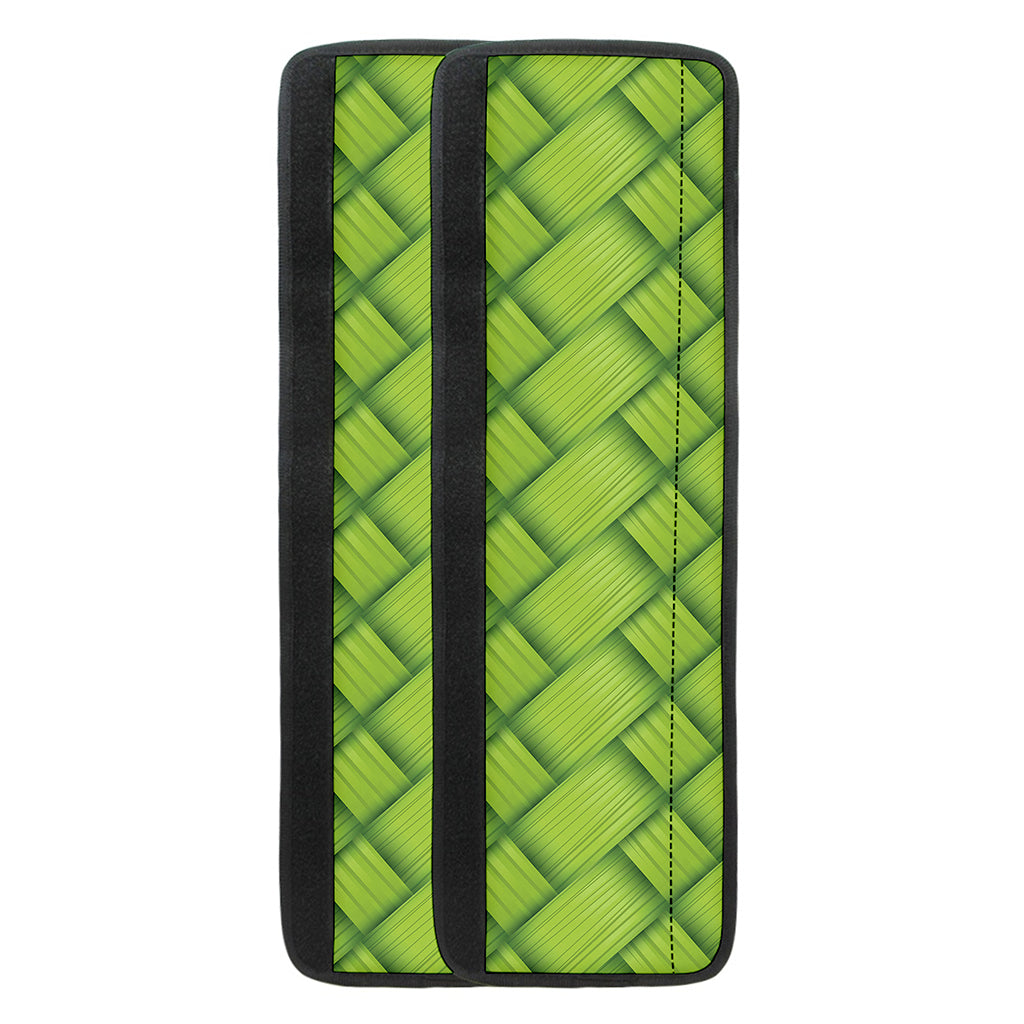 Green Bamboo Print Refrigerator Handle Covers
