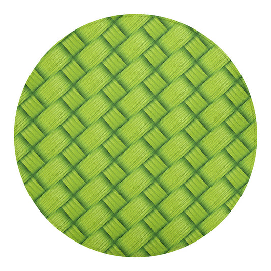 Green Bamboo Print Round Blanket