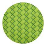 Green Bamboo Print Round Blanket