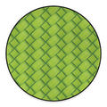 Green Bamboo Print Round Floor Mat