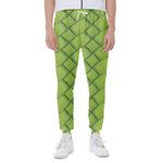 Green Bamboo Print Scuba Joggers