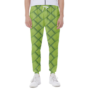 Green Bamboo Print Scuba Joggers