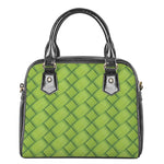 Green Bamboo Print Shoulder Handbag