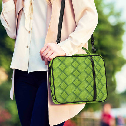 Green Bamboo Print Shoulder Strap Bible Bag
