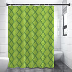 Green Bamboo Print Shower Curtain