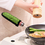 Green Bamboo Print Skillet Handle Cover