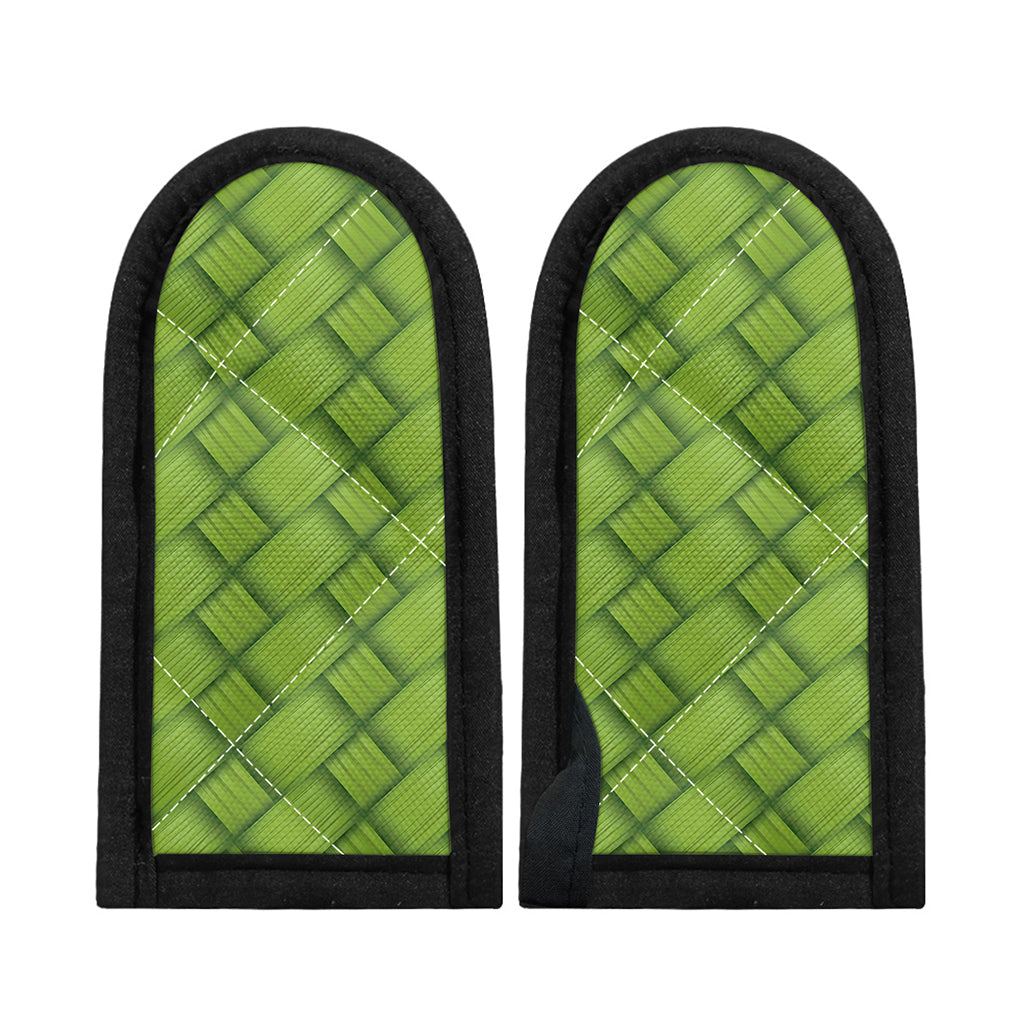 Green Bamboo Print Skillet Handle Cover