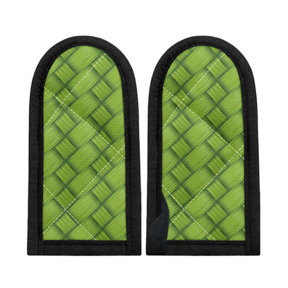 Green Bamboo Print Skillet Handle Cover