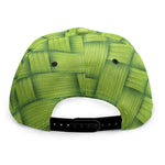 Green Bamboo Print Snapback Cap