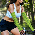 Green Bamboo Print Sun Protection Arm Sleeves