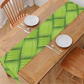 Green Bamboo Print Table Runner