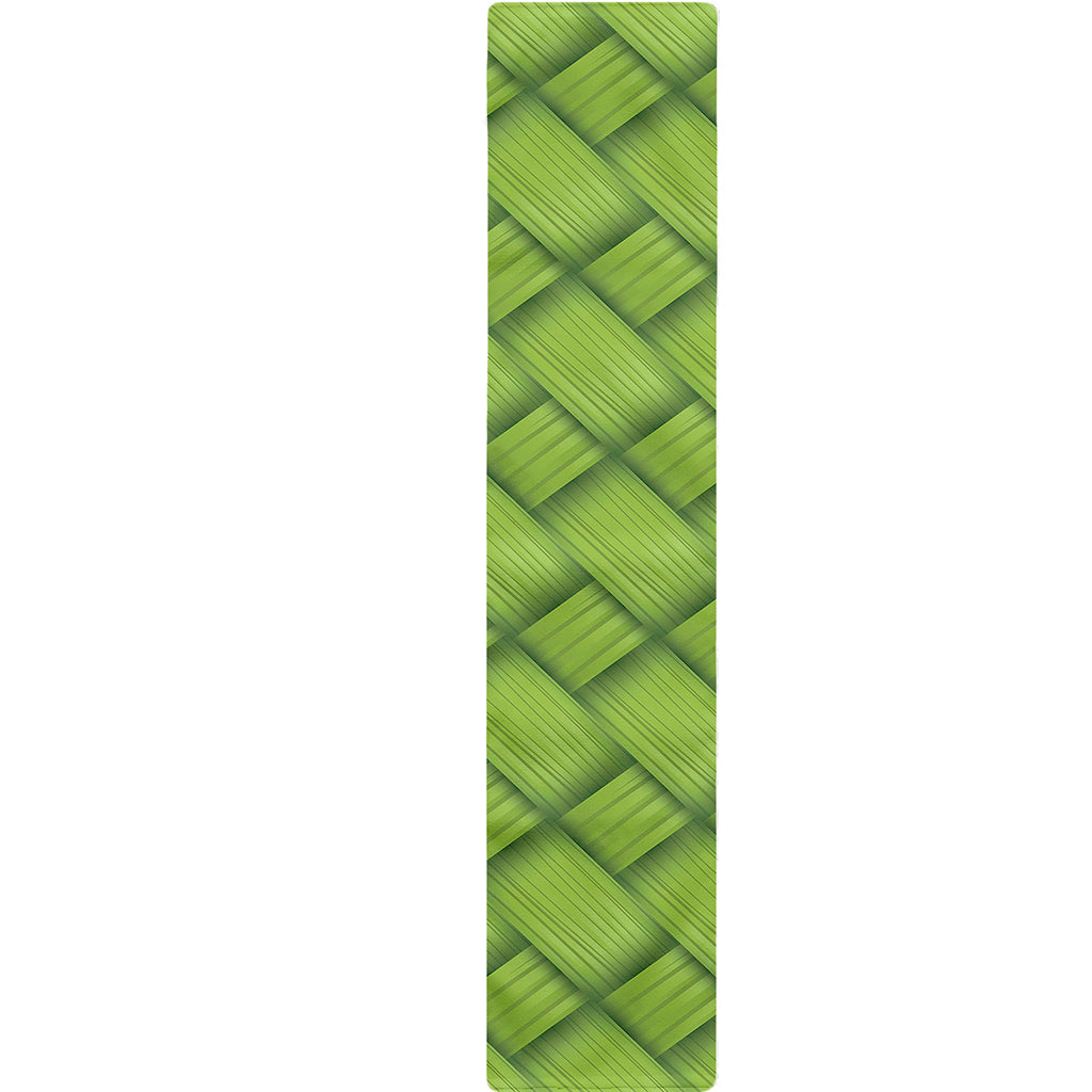 Green Bamboo Print Table Runner