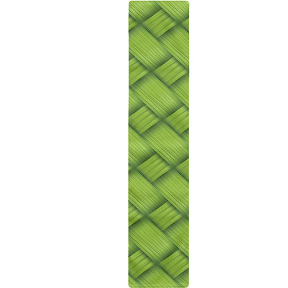 Green Bamboo Print Table Runner