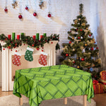 Green Bamboo Print Tablecloth