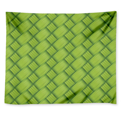 Green Bamboo Print Tapestry