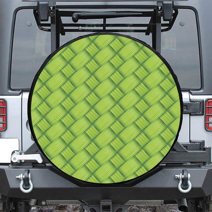 Green Bamboo Print Tire Cover