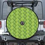 Green Bamboo Print Tire Cover With Camera Hole