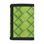 Green Bamboo Print Trifold Wallet