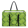 Green Bamboo Print Utility Tote Bag