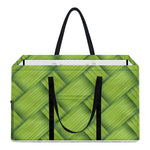 Green Bamboo Print Utility Tote Bag