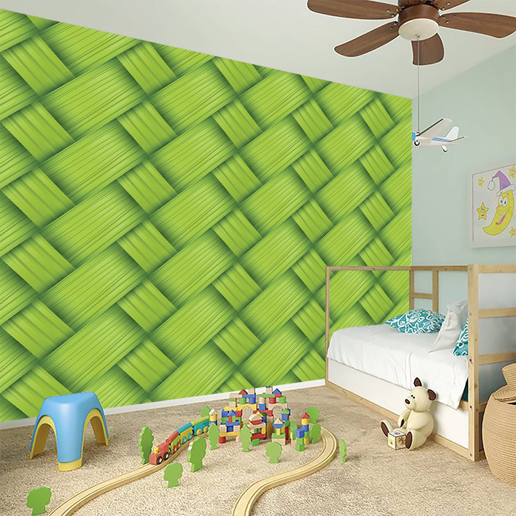 Green Bamboo Print Wall Sticker