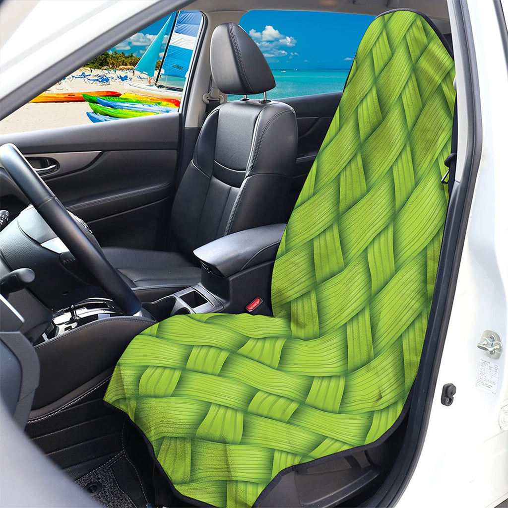Green Bamboo Print Waterproof Car Seat Cover