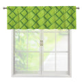 Green Bamboo Print Window Valance