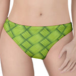 Green Bamboo Print Women's Thong