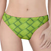 Green Bamboo Print Women's Thong