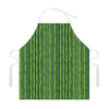 Green Bamboo Tree Pattern Print Adjustable Apron