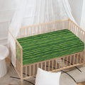 Green Bamboo Tree Pattern Print Baby Crib Sheet