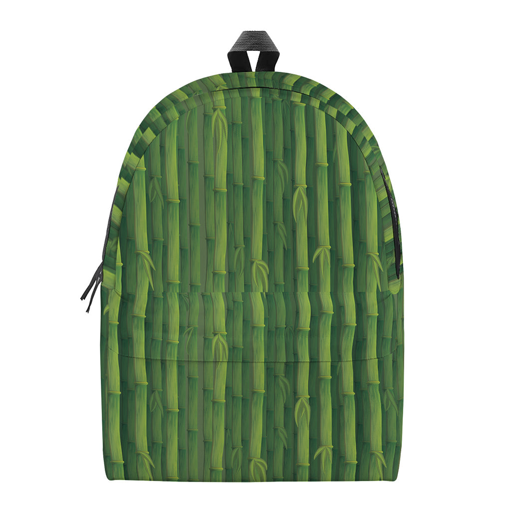 Green Bamboo Tree Pattern Print Backpack