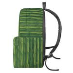 Green Bamboo Tree Pattern Print Backpack