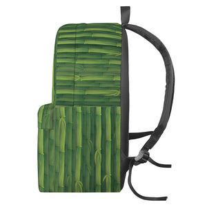 Green Bamboo Tree Pattern Print Backpack