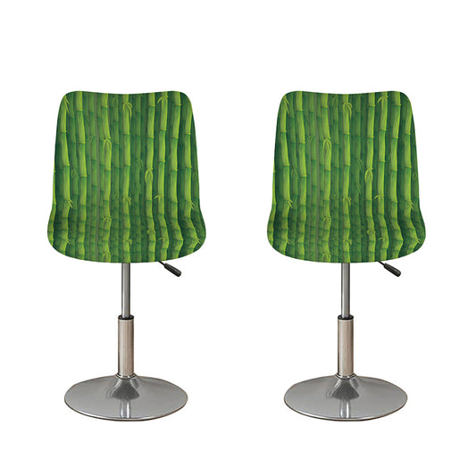 Green Bamboo Tree Pattern Print Bar Stool Covers