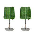 Green Bamboo Tree Pattern Print Bar Stool Covers