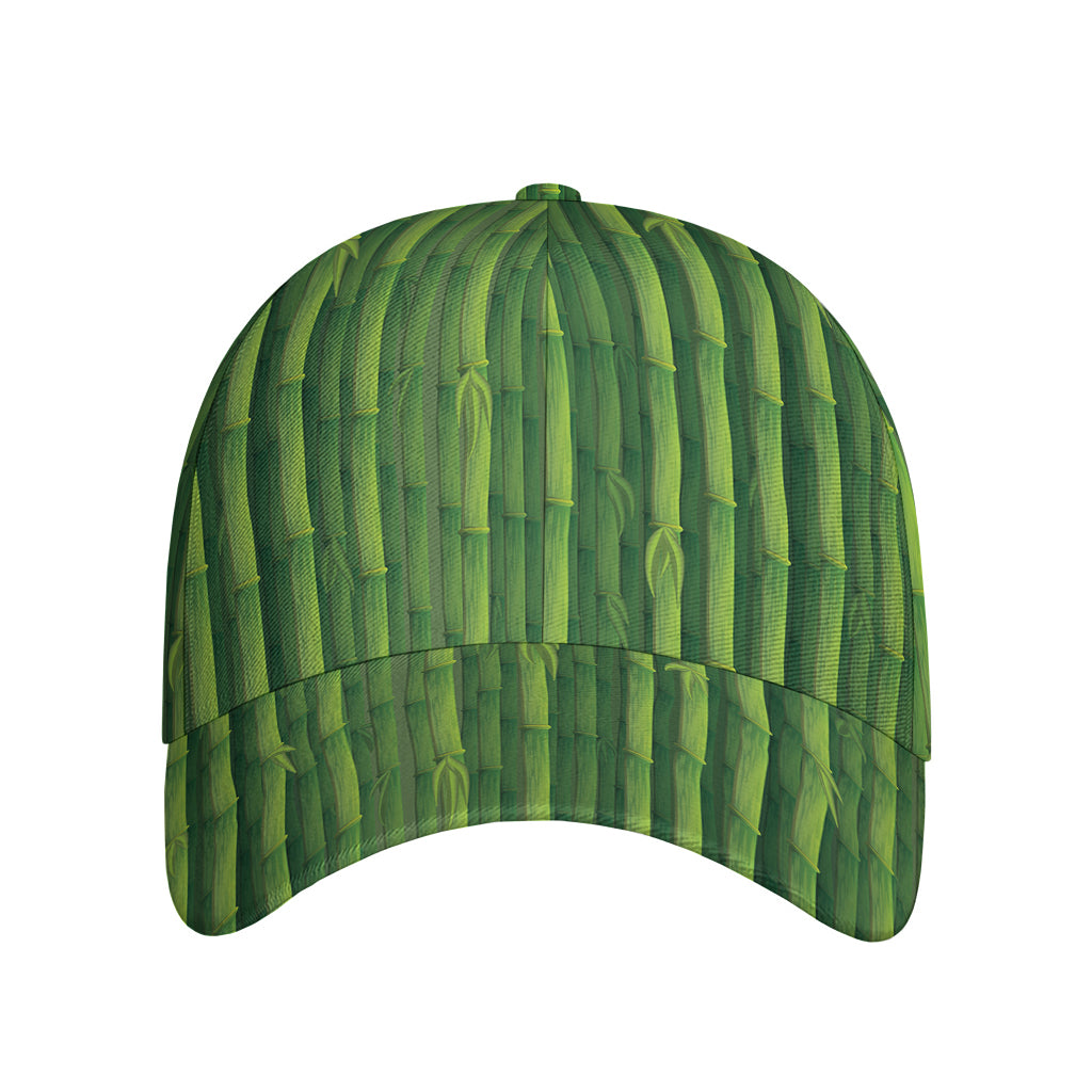 Green Bamboo Tree Pattern Print Baseball Cap