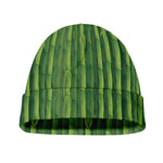 Green Bamboo Tree Pattern Print Beanie
