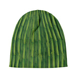 Green Bamboo Tree Pattern Print Beanie