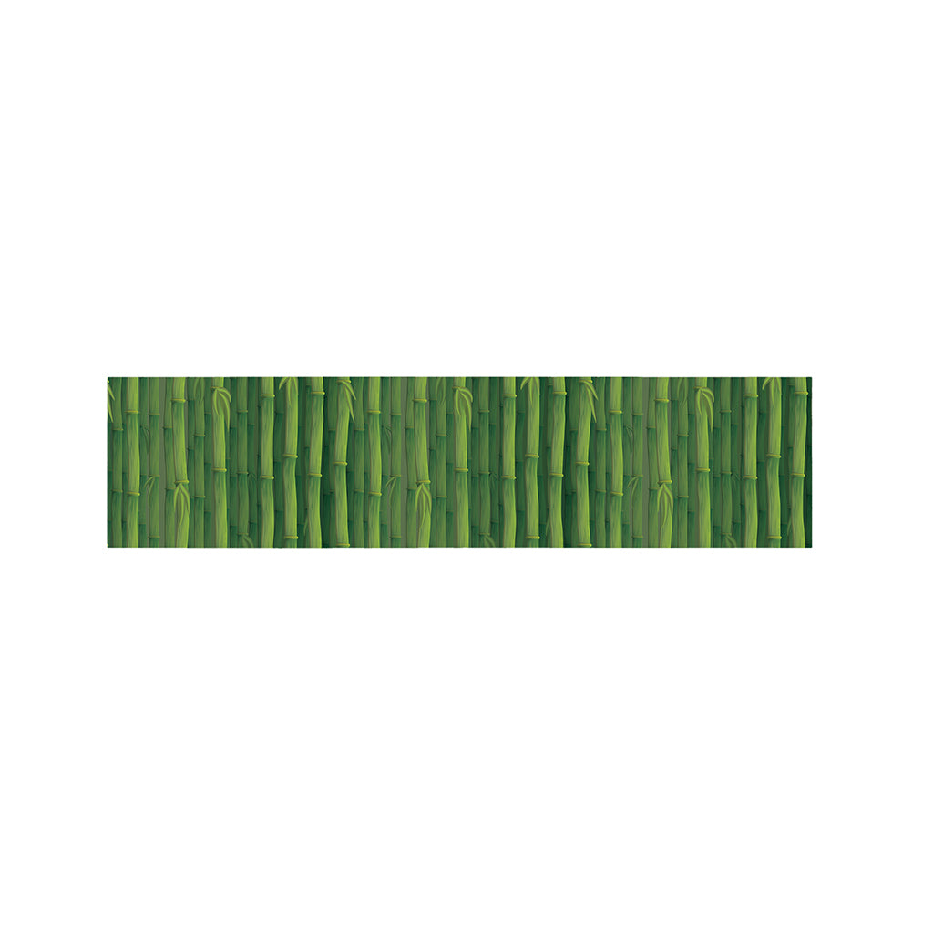 Green Bamboo Tree Pattern Print Bed Runner