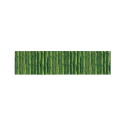 Green Bamboo Tree Pattern Print Bed Runner