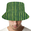 Green Bamboo Tree Pattern Print Bucket Hat