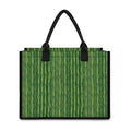 Green Bamboo Tree Pattern Print Canvas Tote Bag