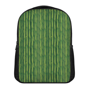 Green Bamboo Tree Pattern Print Casual Backpack