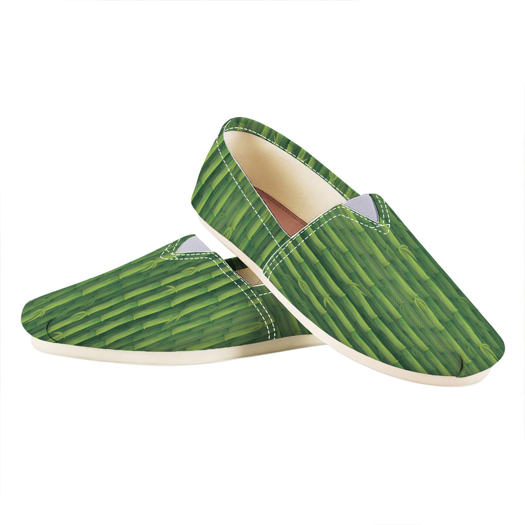 Green Bamboo Tree Pattern Print Casual Shoes