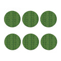 Green Bamboo Tree Pattern Print Coaster Set