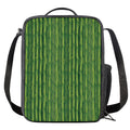 Green Bamboo Tree Pattern Print Crossbody Lunch Bag